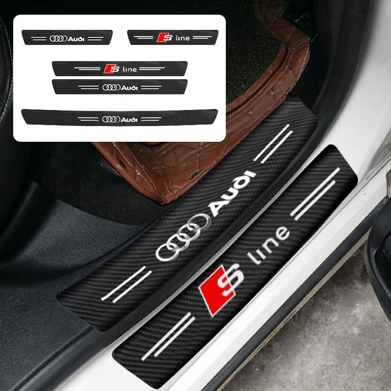 Crepe Pan Carbon - Car Door Sill Scuff Plate Decor