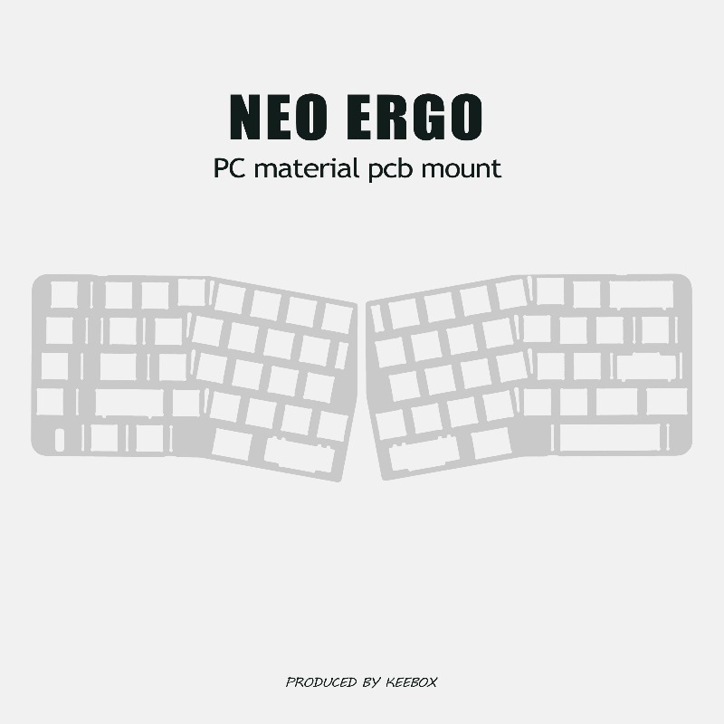 Crepe Pan Carbon - Neo Ergo Keyboard Positioning Plate Customized