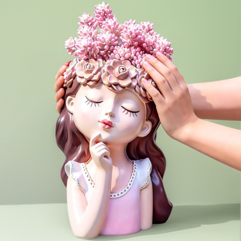 Potsticker Mold - Large Fairy Girl Flower Pot Silicone