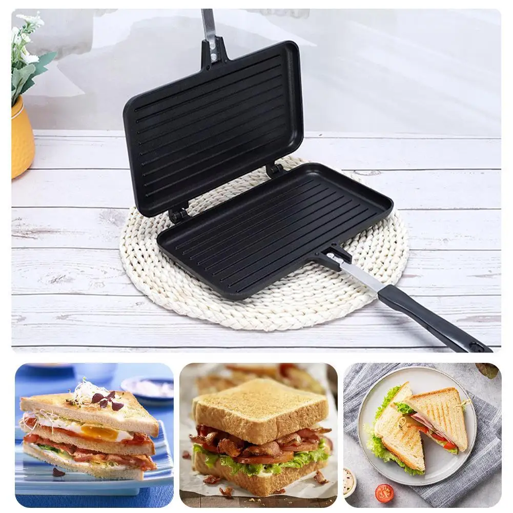 Mini Pancake Griddle - Double-Sided Frying Pan Non-Stick Sandwich Maker