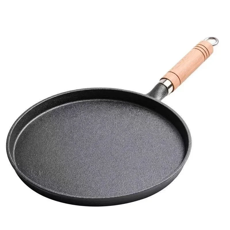 Mini Pancake Griddle - 26cm Cast Iron Frying Pan Uncoated