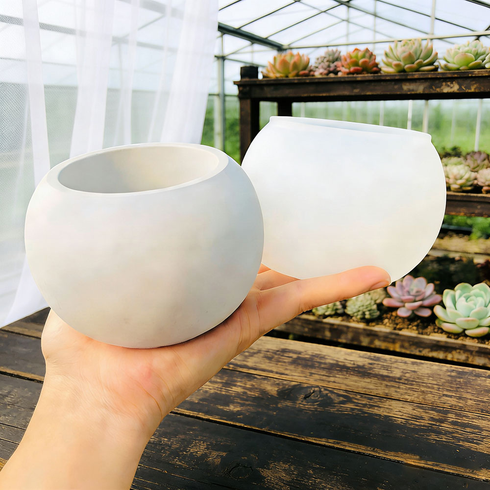 Potsticker Mold - Spherical Flowerpot Silicone Mold DIY Candle