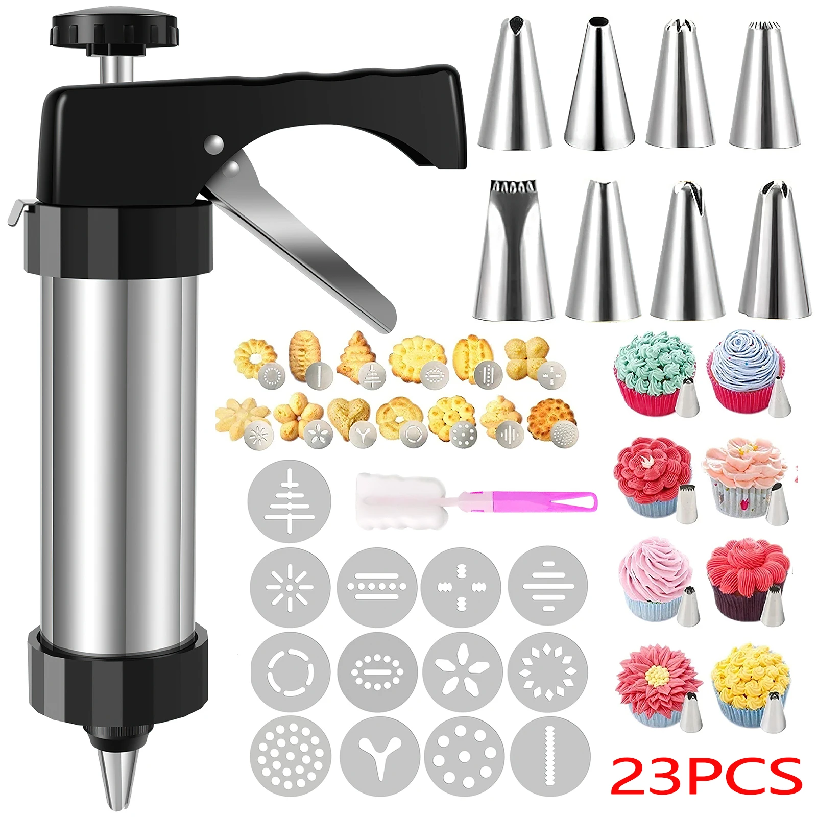 Churros Maker Gun - Christmas Cookie Press Gun and Tips