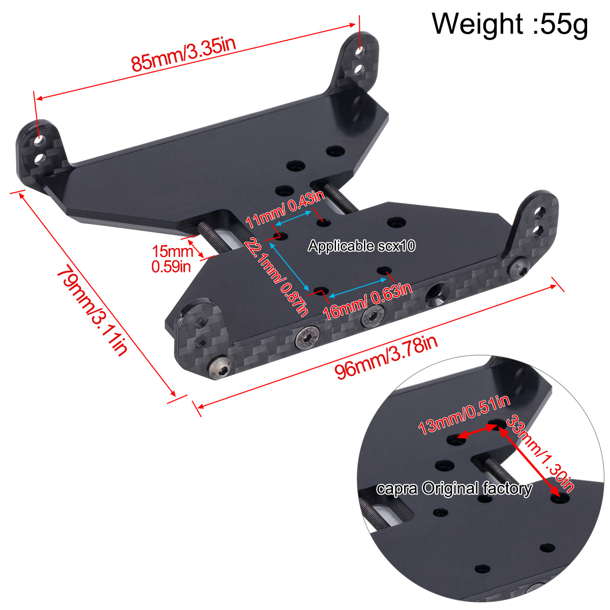 Carbon Fiber Chassis Skid Plat - Crepe Pan Carbon recension och pris