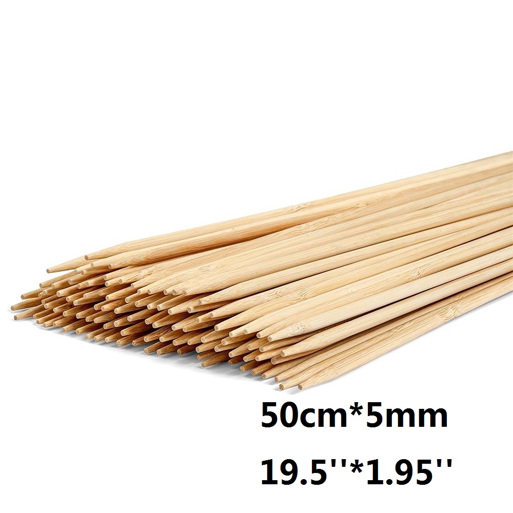50cm x 5mm Long Disposable BBQ - Corn Dog Stick recension och pris