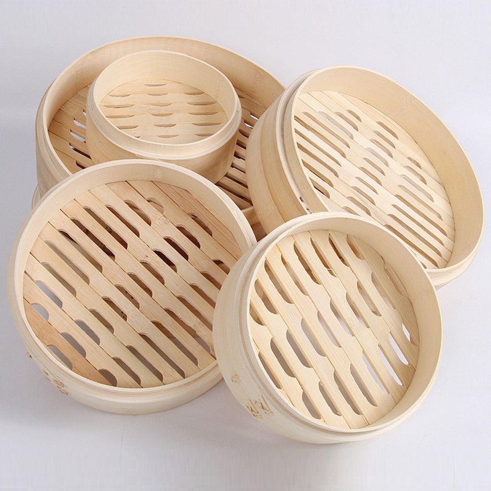 Bamboo Steamer Basket with Lid - Bao Steamer Bamboo recension och pris