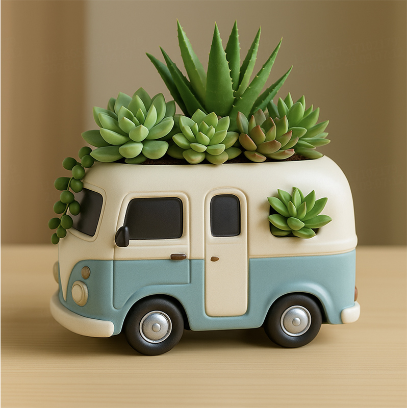 3D Vintage Bus Car Succulent P - Potsticker Mold recension och pris