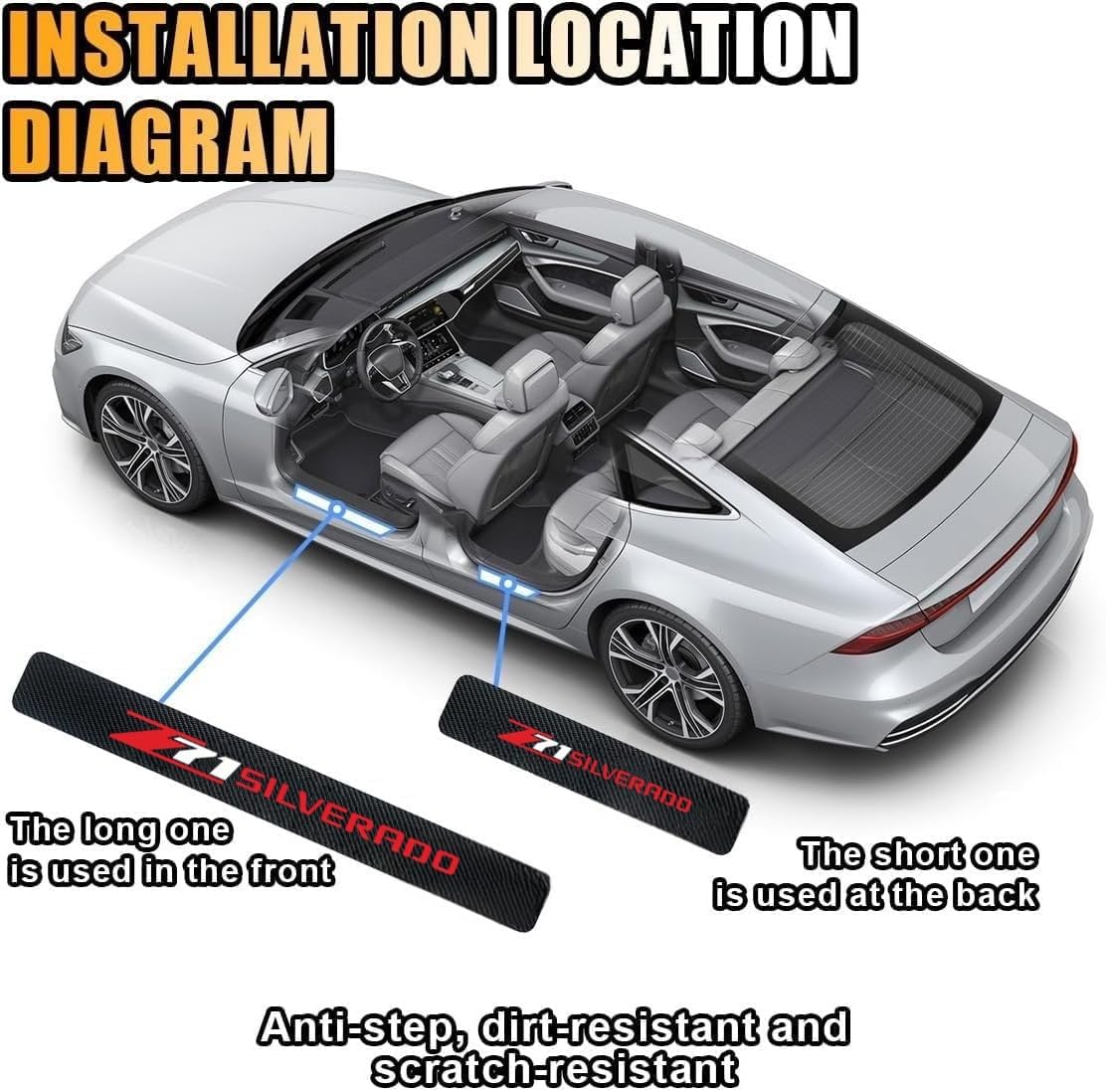 Car Door Sill Plate Guard Stic - Crepe Pan Carbon recension och pris
