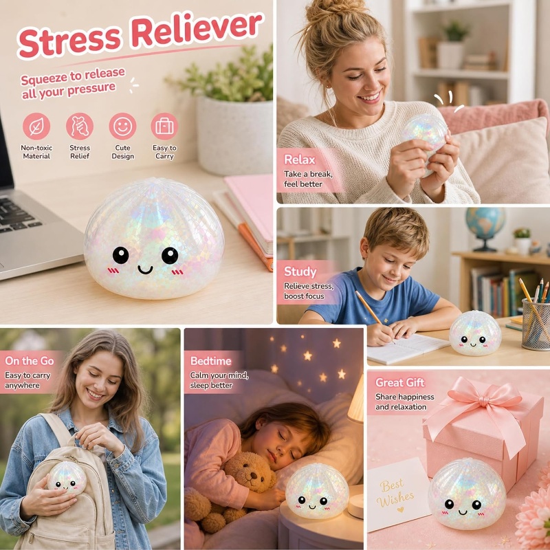 Glitter Bao Bun Squeeze Toy Ka - Bao Steamer Bamboo recension och pris