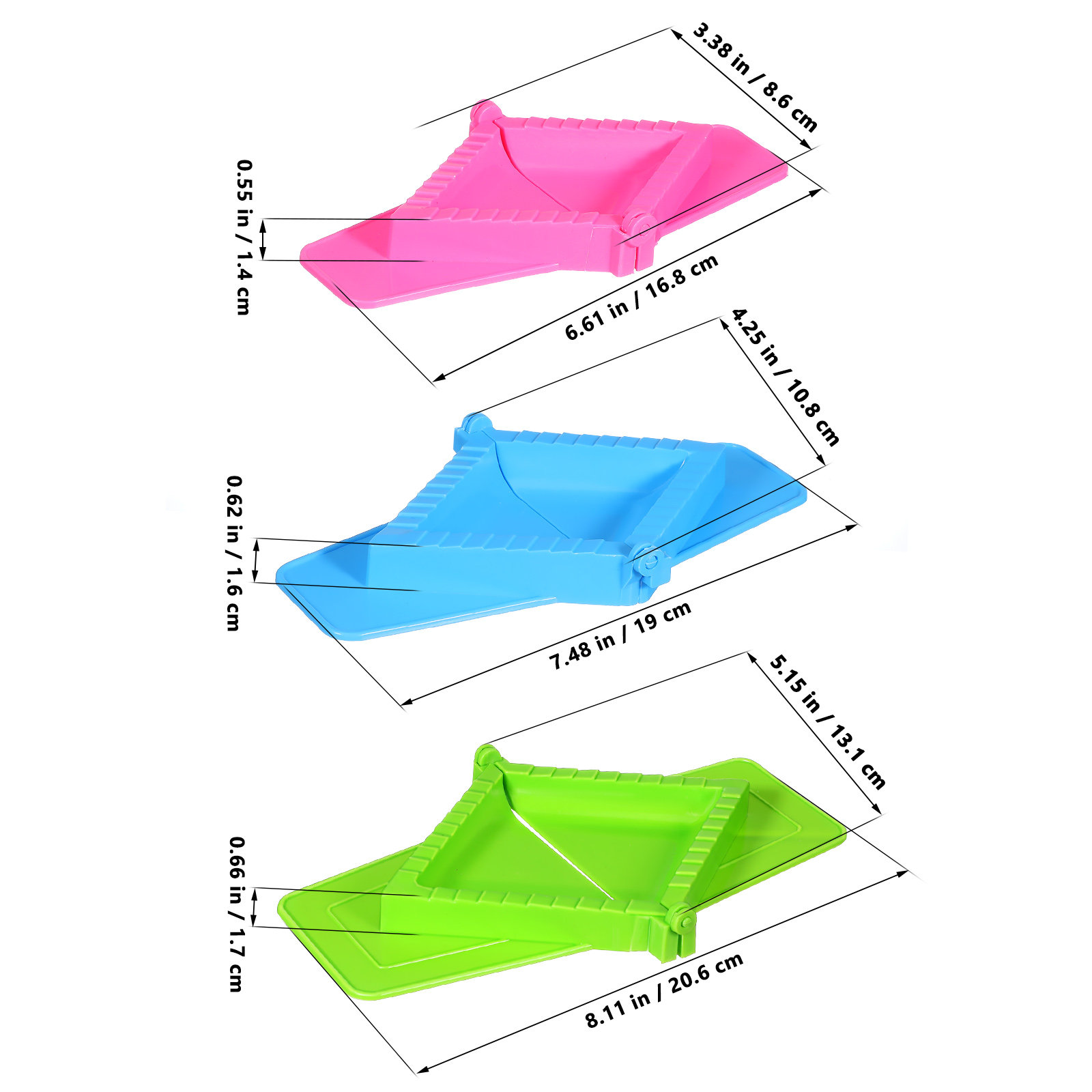 3Pcs Dumpling Mold Plastic Set - Dumpling Press Set recension och pris