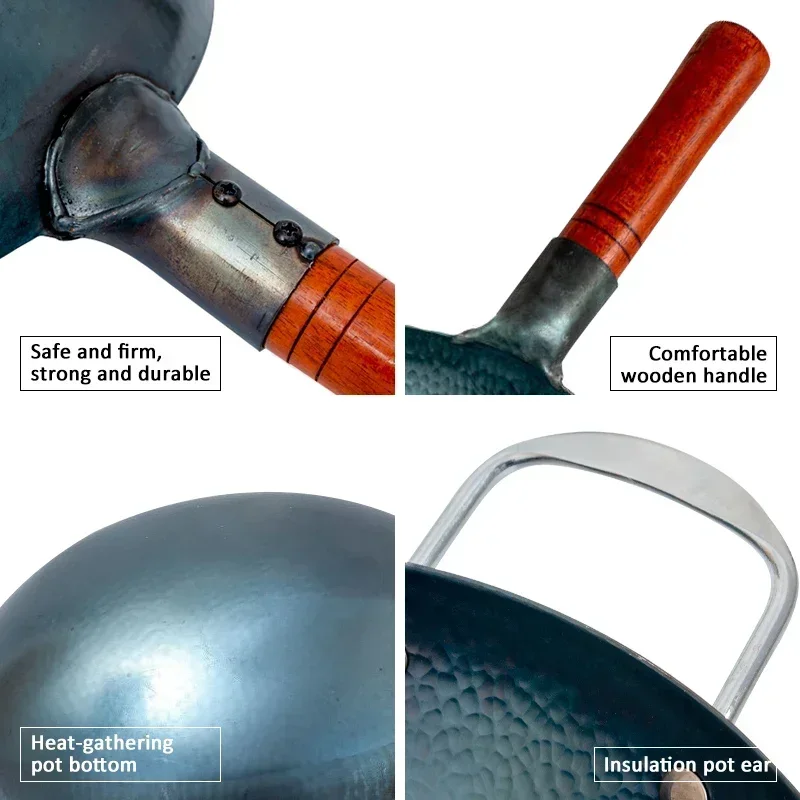 Traditional Handmade Iron Wok  - Cast Iron Corn recension och pris
