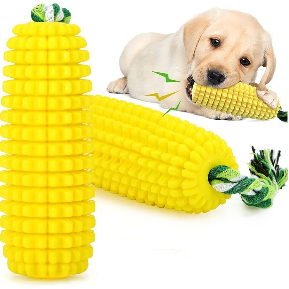 Tough Rubber Dog Chew Corn Sti - Corn Dog Stick recension och pris