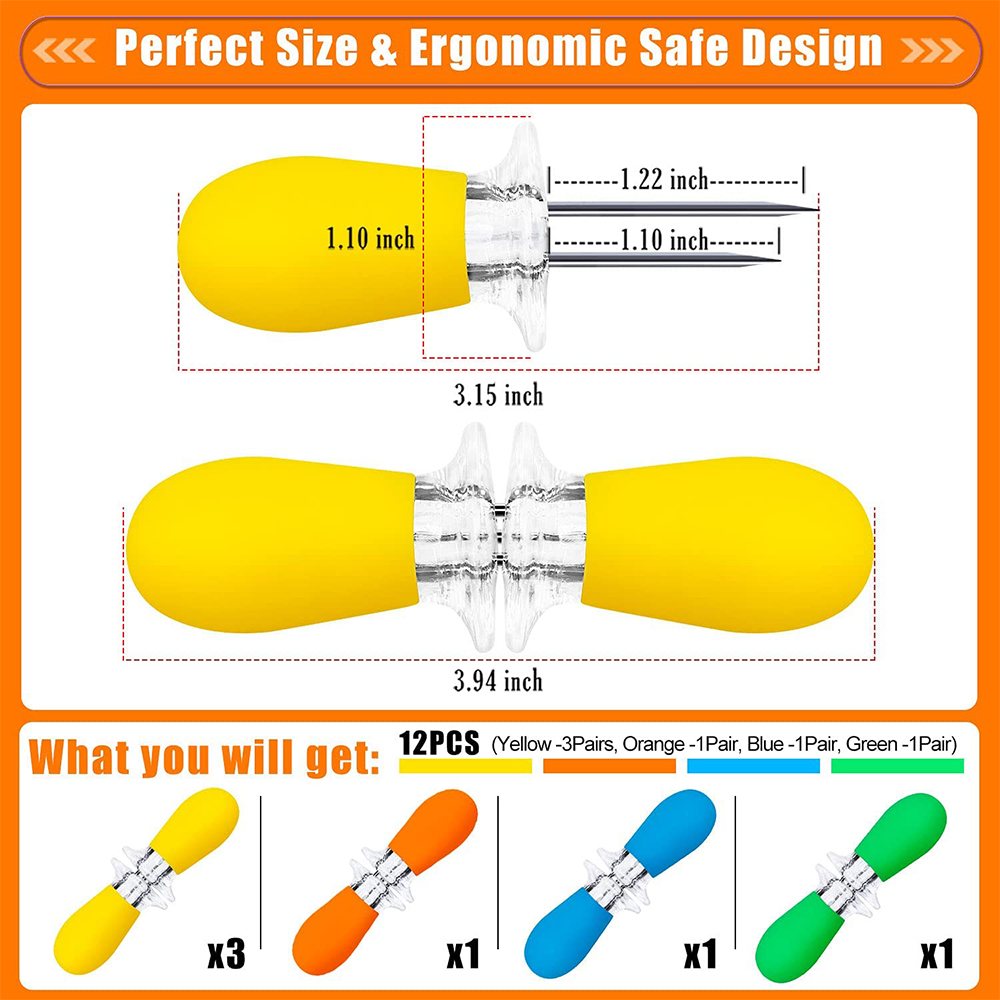 LMETJMA 12pcs/set Corn Holders - Corn Dog Stick recension och pris