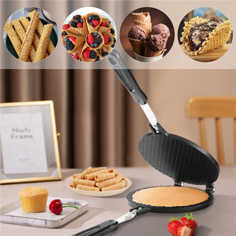22cm Non-Stick Egg Roll Waffle - Waffle Cone Maker recension och pris