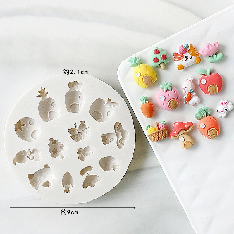 Cute Bunny Bear Carrot House S - Donut Mold Silicone recension och pris