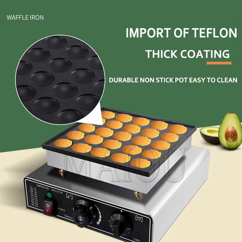 25 Holes Pancake Waffle Makers - Mini Pancake Griddle recension och pris