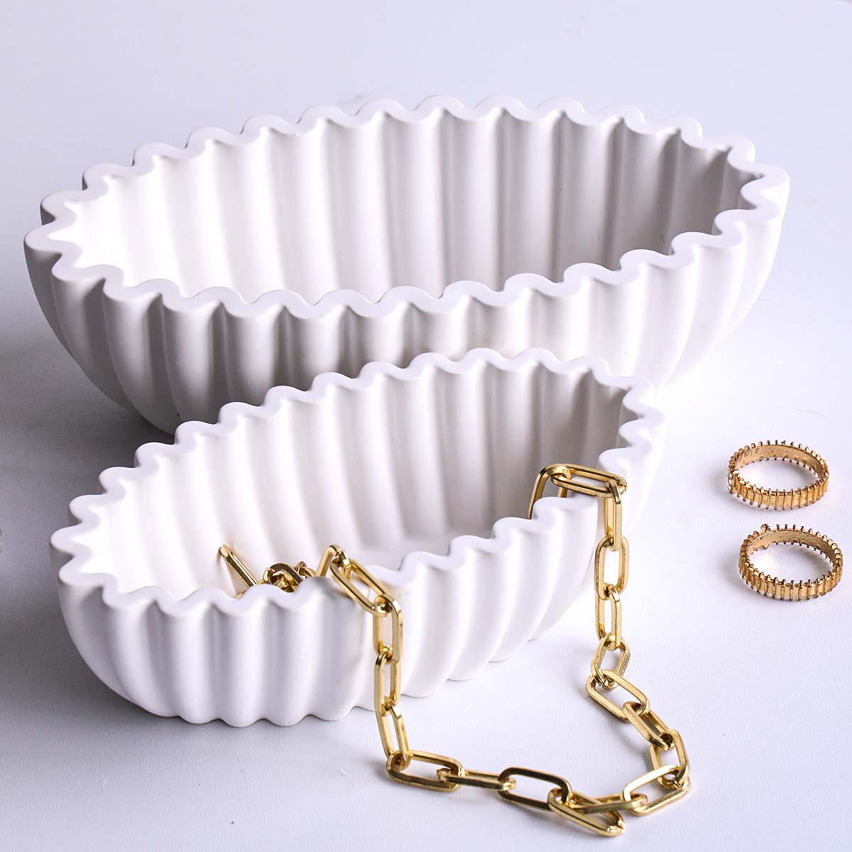 S/M/L Oval Striped Storage Bow - Potsticker Mold recension och pris