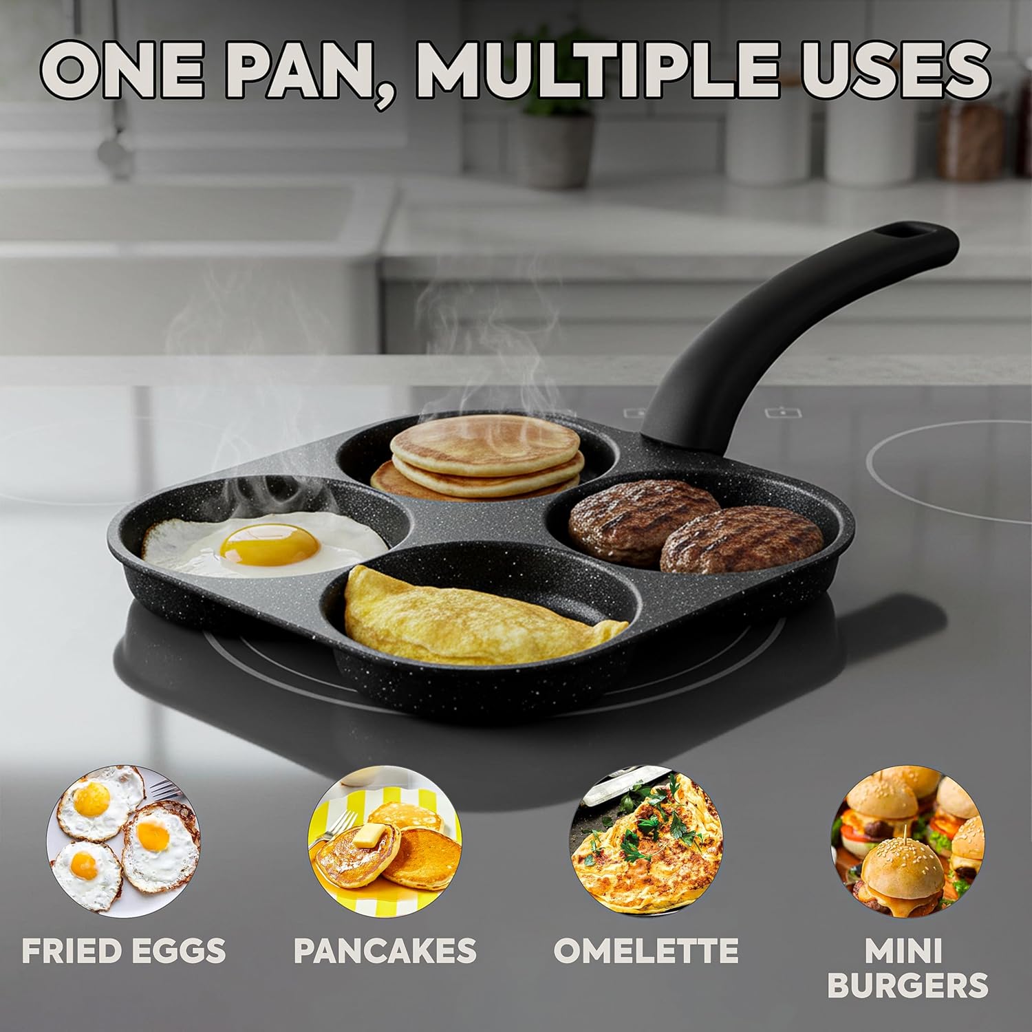 Egg Frying Pan Nonstick Pancak - Mini Pancake Griddle recension och pris