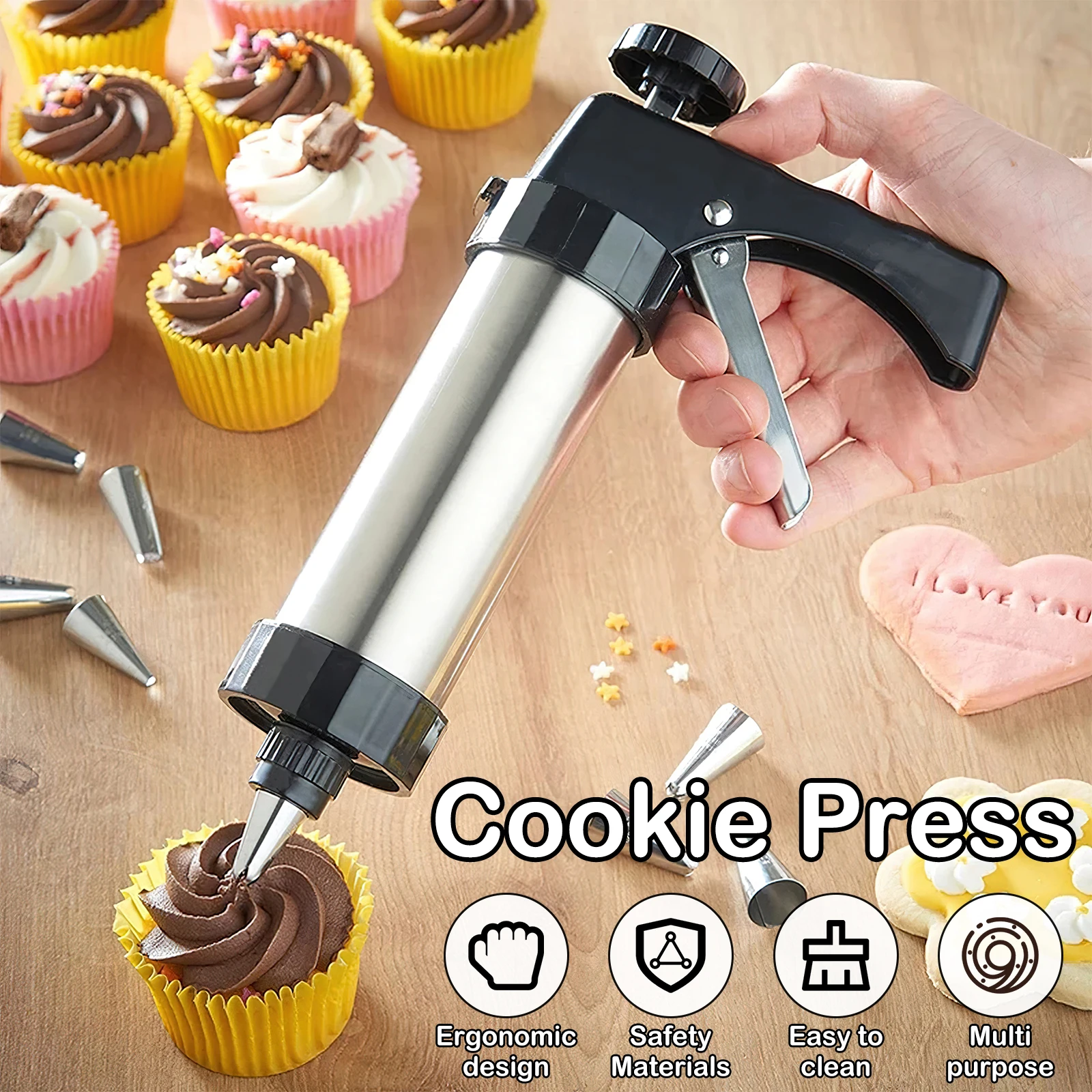 Christmas Cookie Press Gun and - Churros Maker Gun recension och pris
