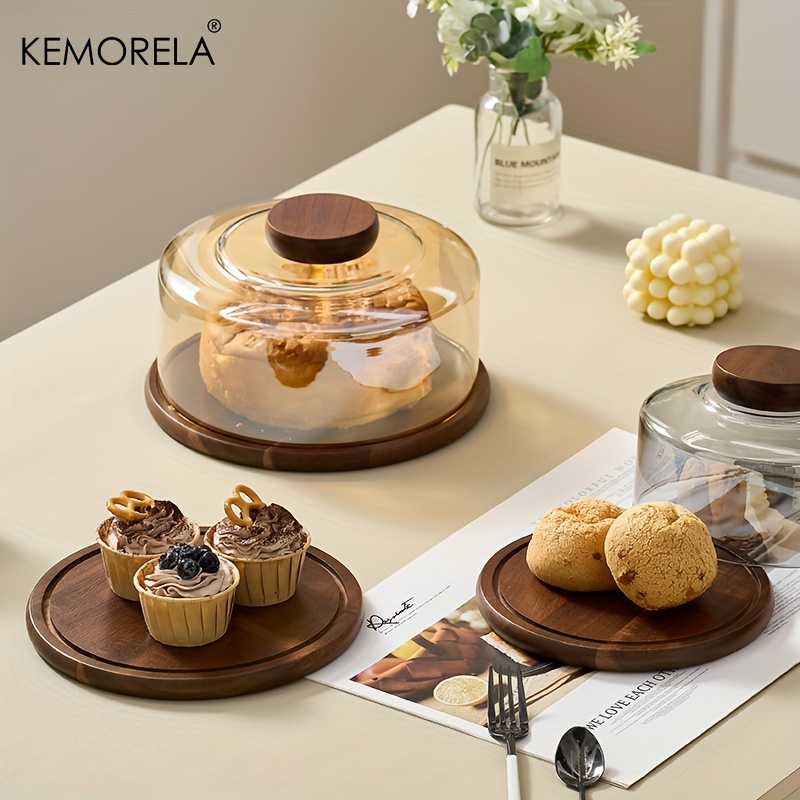1PCS Round Wooden Cake Stand w - Dim Sum Basket recension och pris